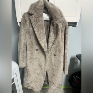 Babaton Teddy Coat Medium Brown